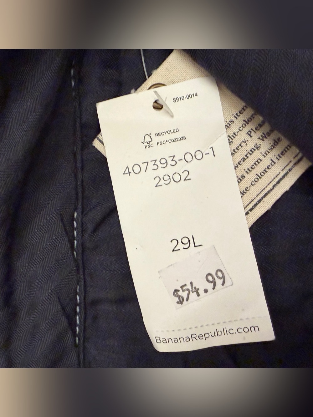 Banana Republic Classic Dark Wash Trouser Jeans Size 29L Long - Picture 6 of 8